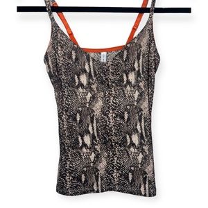 VINTAGE TOMMY HILFIGER Snake Skin print mesh tank- M